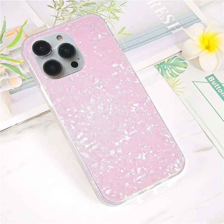 IPAKY Pour Iphone 14 Pro Max 6,7 Pouces IMD Case de Protection Soft TPU Hard Acrylique Taphic - Rose