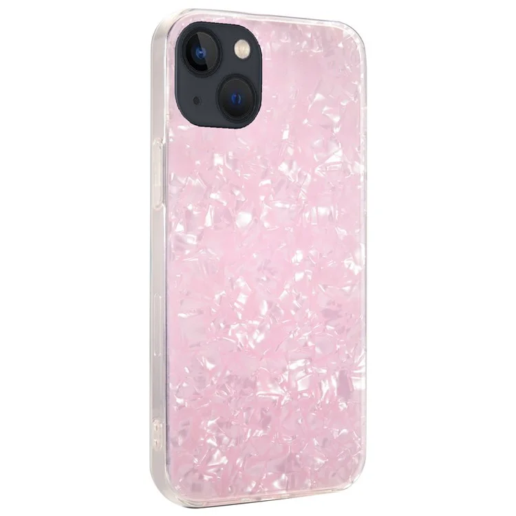 Ipaky Para Iphone 14 6.1 Pulgadas Case de Teléfono IMD TPU Soft TPU Hard Acrylic Back Protective Protective - Rosado