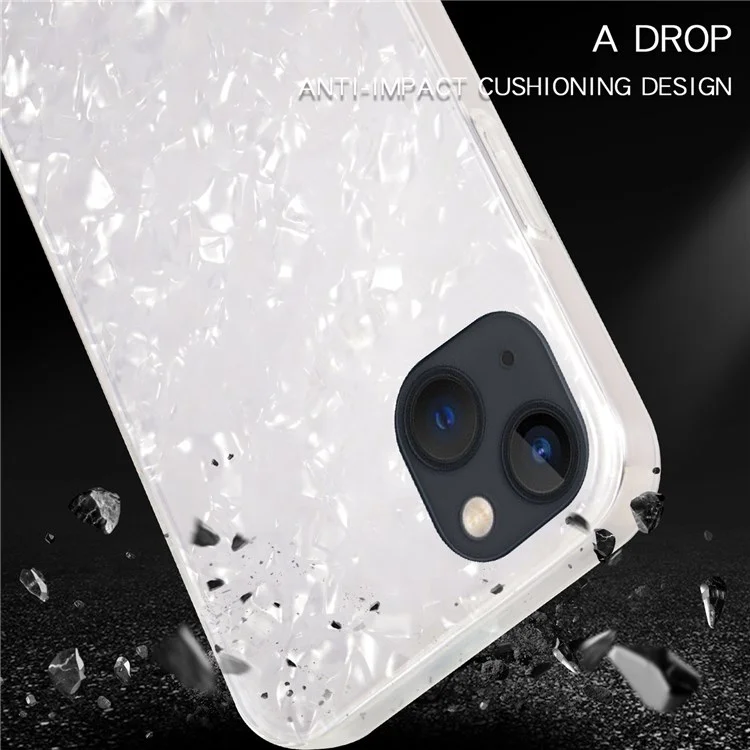 Ipaky Para Iphone 14 6.1 Pulgadas Case de Teléfono IMD TPU Soft TPU Hard Acrylic Back Protective Protective - Rosado
