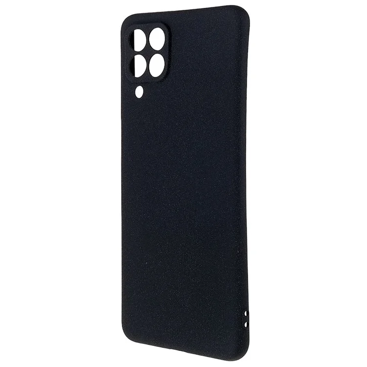 For Samsung Galaxy M53 5G Ultra Thin Anti-fall TPU Phone Case Anti-scratch Back Cover Double-Sided Matte Phone Shell - Black