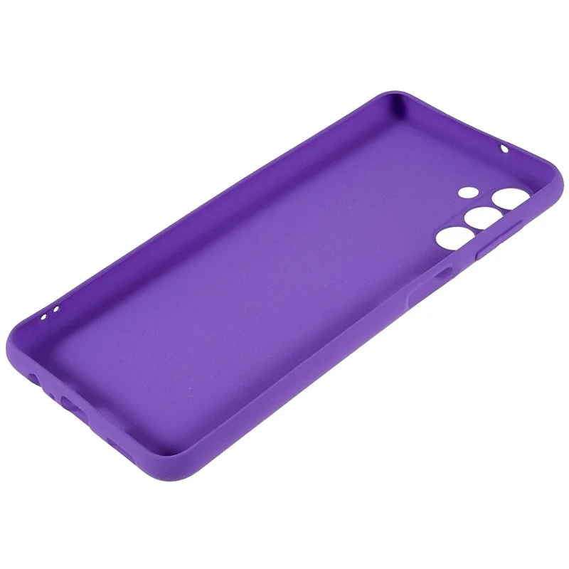 For Samsung Galaxy A13 5G / A04s 4G (164.7mm) Soft TPU Phone Case Drop-proof Back Cover Anti-wear Double-Sided Matte Phone Shell - Purple