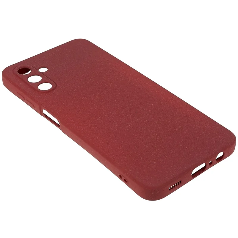 For Samsung Galaxy A13 5G / A04s 4G (164.7mm) Soft TPU Phone Case Drop-proof Back Cover Anti-wear Double-Sided Matte Phone Shell - Red