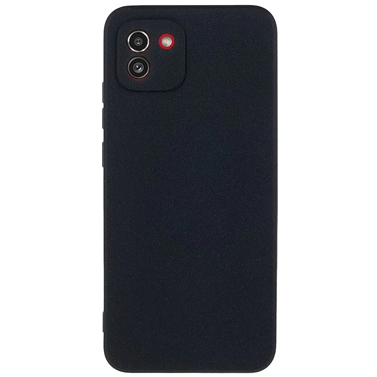 Per Samsung Galaxy A03 (164,2 x 75,9 x 9,1 mm) Custodia per telefono cellulare in TPU morbido a prova di caduta Custodia per telefono cellulare a doppia faccia opaca - Nero