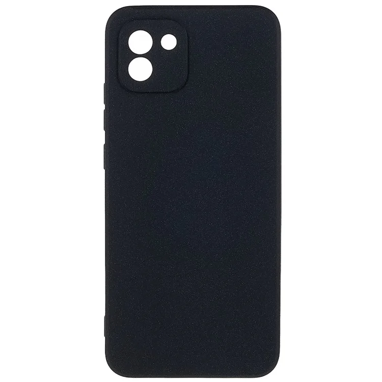 Per Samsung Galaxy A03 (164,2 x 75,9 x 9,1 mm) Custodia per telefono cellulare in TPU morbido a prova di caduta Custodia per telefono cellulare a doppia faccia opaca - Nero