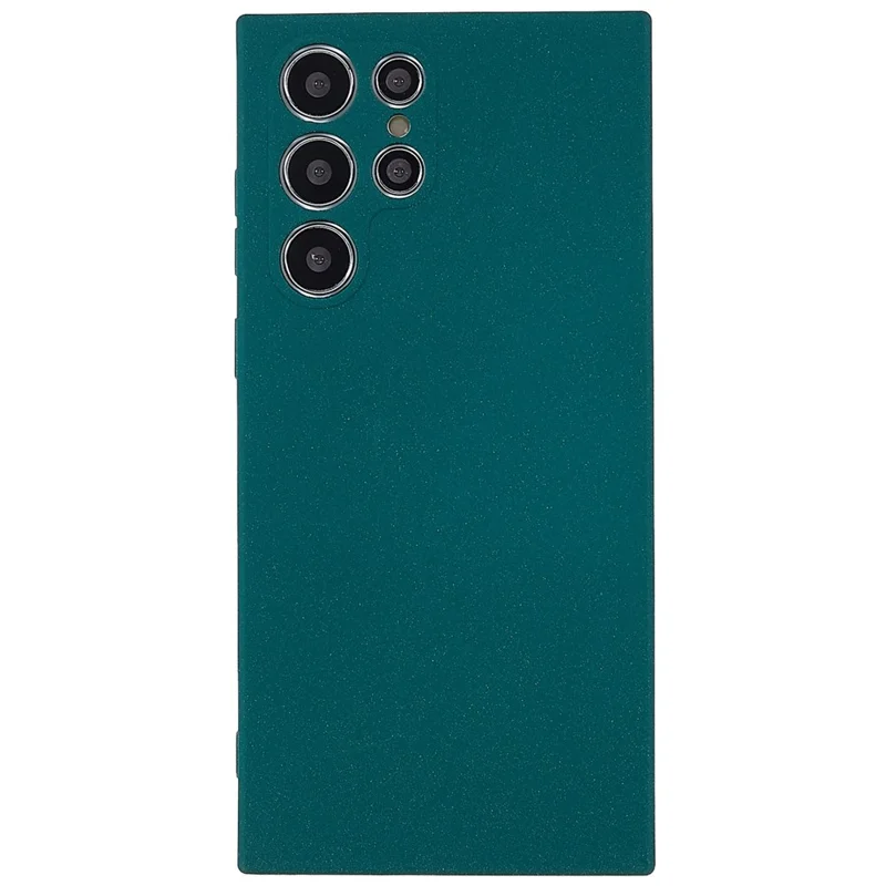 For Samsung Galaxy S22 Ultra 5G Anti-scratch Double-Sided Matte TPU Phone Case Drop-proof Back Cover Protective Shell - Dark Green