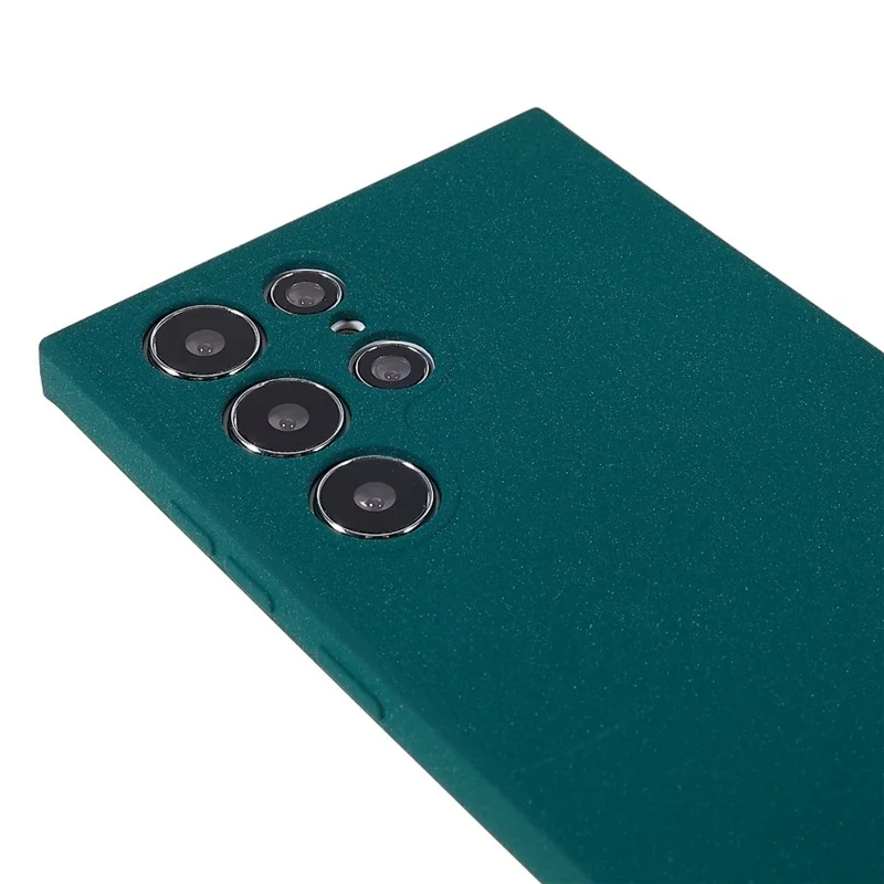 For Samsung Galaxy S22 Ultra 5G Anti-scratch Double-Sided Matte TPU Phone Case Drop-proof Back Cover Protective Shell - Dark Green