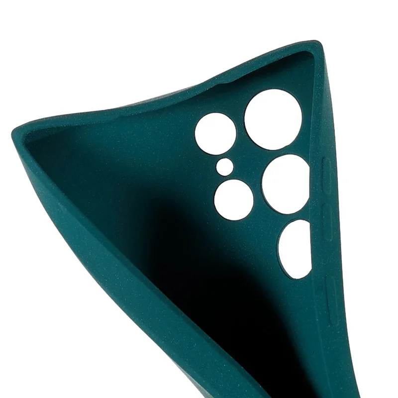 For Samsung Galaxy S22 Ultra 5G Anti-scratch Double-Sided Matte TPU Phone Case Drop-proof Back Cover Protective Shell - Dark Green