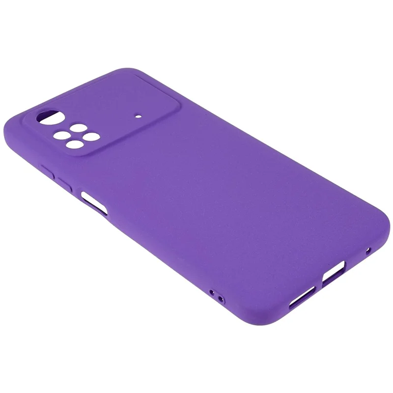 For Xiaomi Poco M4 Pro 4G TPU Phone Case Double-Sided Matte Scratch-resistant Phone Shell - Purple