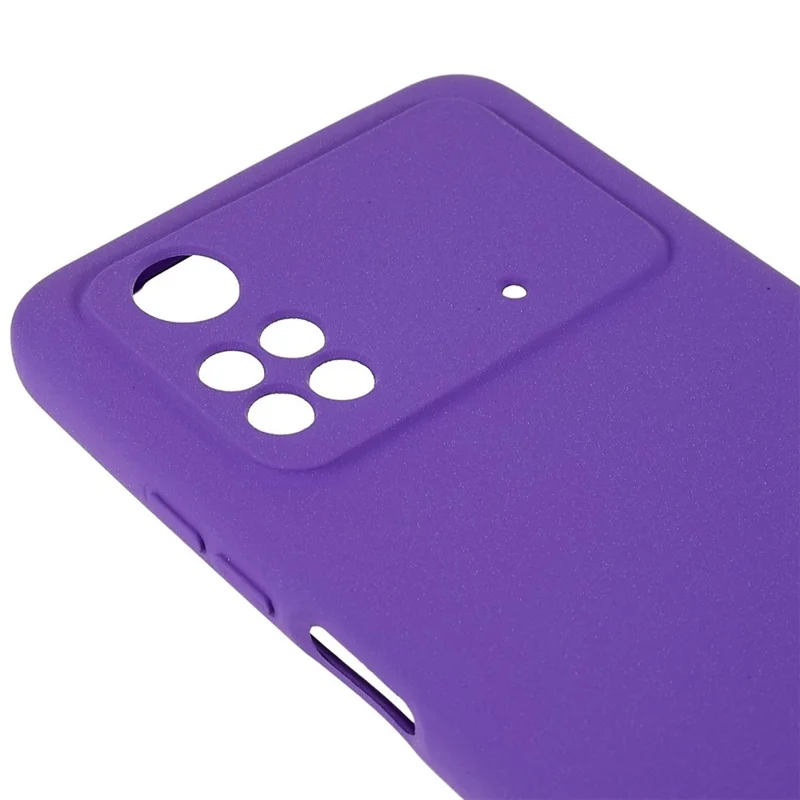 For Xiaomi Poco M4 Pro 4G TPU Phone Case Double-Sided Matte Scratch-resistant Phone Shell - Purple