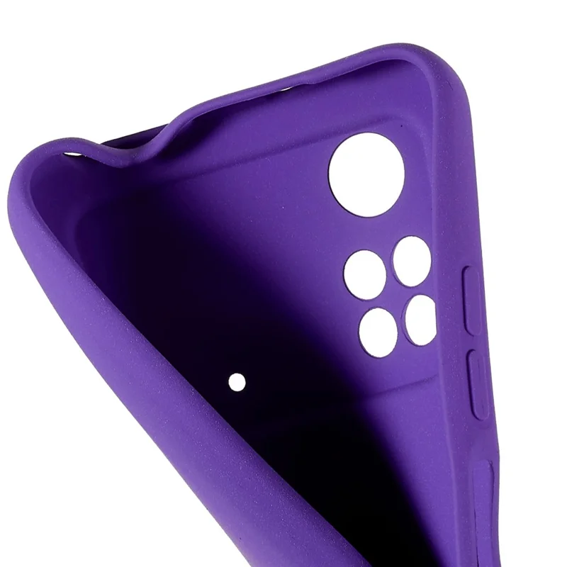 For Xiaomi Poco M4 Pro 4G TPU Phone Case Double-Sided Matte Scratch-resistant Phone Shell - Purple