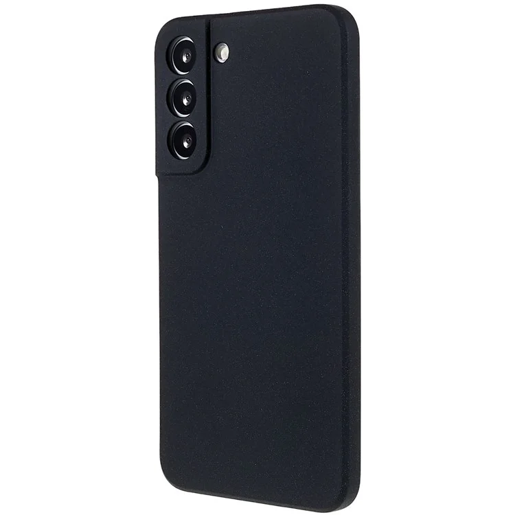 For Samsung Galaxy S22+ 5G Lightweight Anti-fall Soft TPU Phone Case Shockproof Double-Sided Matte Phone Shell - Black