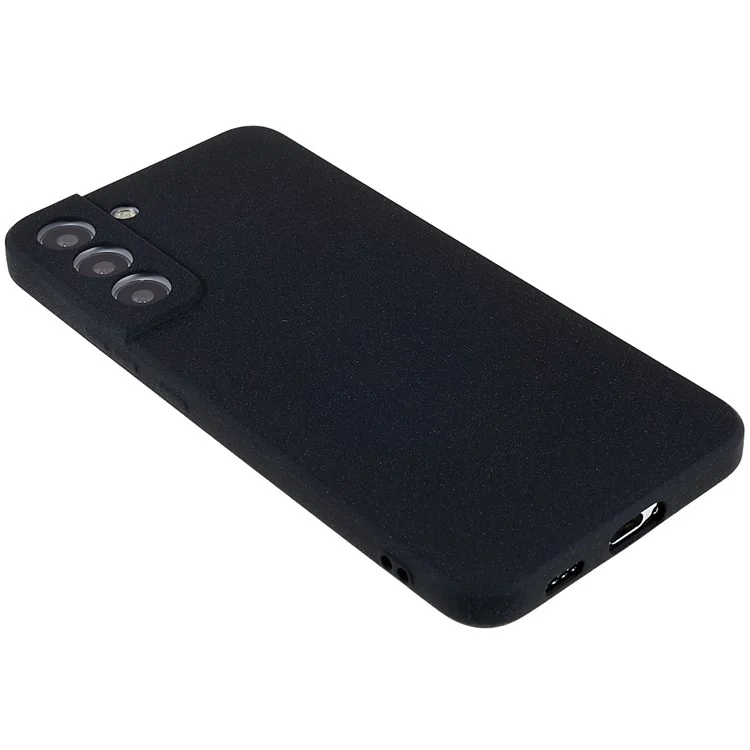 For Samsung Galaxy S22+ 5G Lightweight Anti-fall Soft TPU Phone Case Shockproof Double-Sided Matte Phone Shell - Black