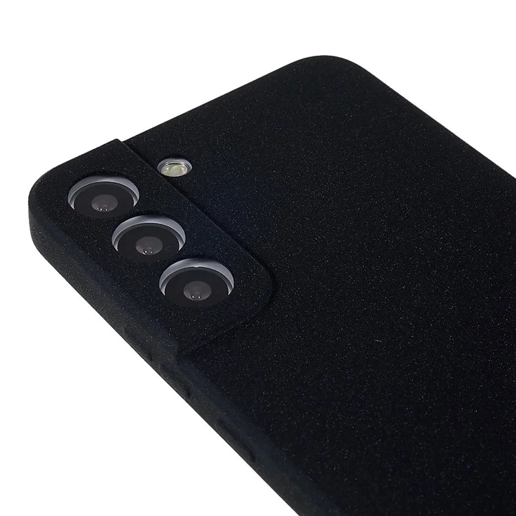 For Samsung Galaxy S22+ 5G Lightweight Anti-fall Soft TPU Phone Case Shockproof Double-Sided Matte Phone Shell - Black