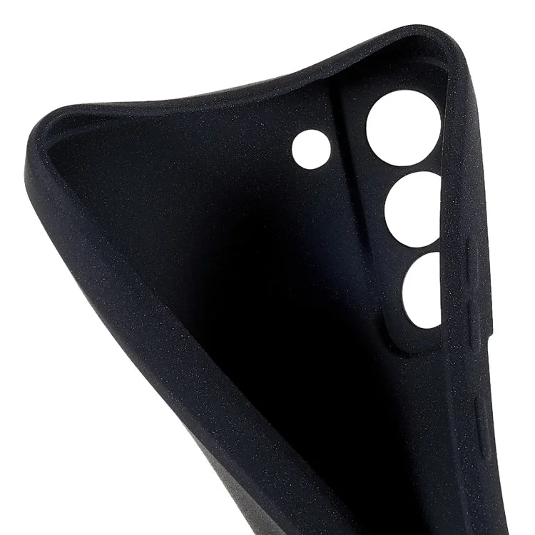 For Samsung Galaxy S22+ 5G Lightweight Anti-fall Soft TPU Phone Case Shockproof Double-Sided Matte Phone Shell - Black