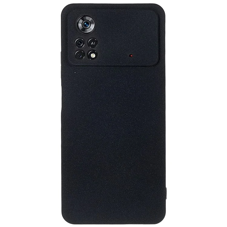 For Xiaomi Poco X4 Pro 5G Anti-fingerprint TPU Phone Back Cover Anti-scratch Double-Sided Matte Phone Case Shell - Black