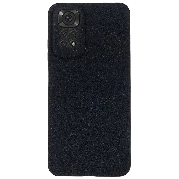 Per Xiaomi Redmi Note 11S 4G / Redmi Note 11 4G (Qualcomm) Custodia protettiva posteriore in TPU opaco a doppia faccia, antigraffio e antipolvere - Nero