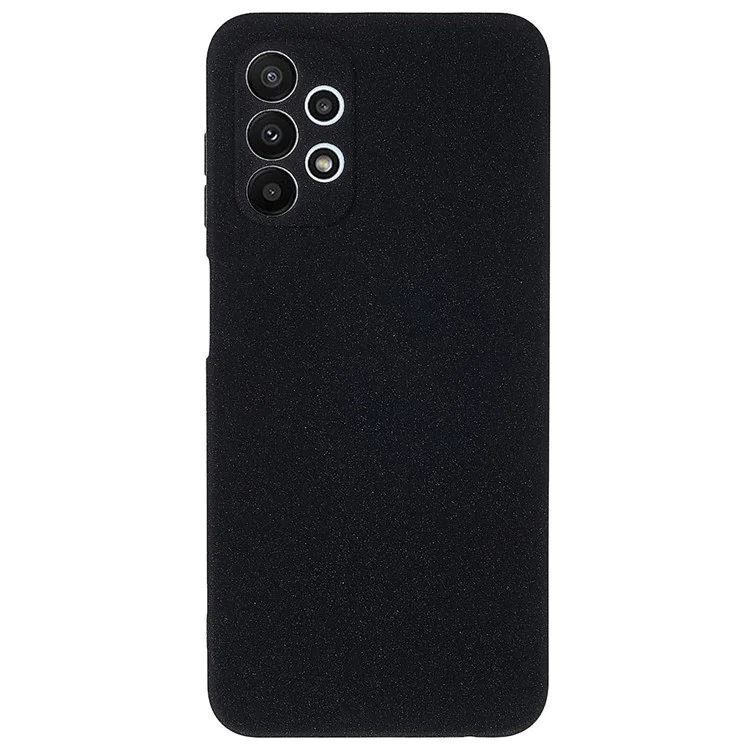 Anti-dust Double-Sided Matte Phone Case for Samsung Galaxy A13 4G, Flexible TPU Phone Back Cover Protective Shell - Black