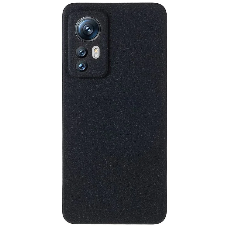 Für Xiaomi 12 5G / 12X 5G / 12S 5G beidseitig matter, fingerabdruckfester TPU-Handyhülle mit Kratzschutz - Schwarz