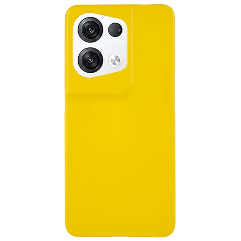 For Oppo Reno8 Pro+ (China) 5G / Reno8 Pro 5G (Global Version) Hard PC Protective Back Case Anti-scratch Anti-fall Rubberized Glossy Phone Cover - Yellow