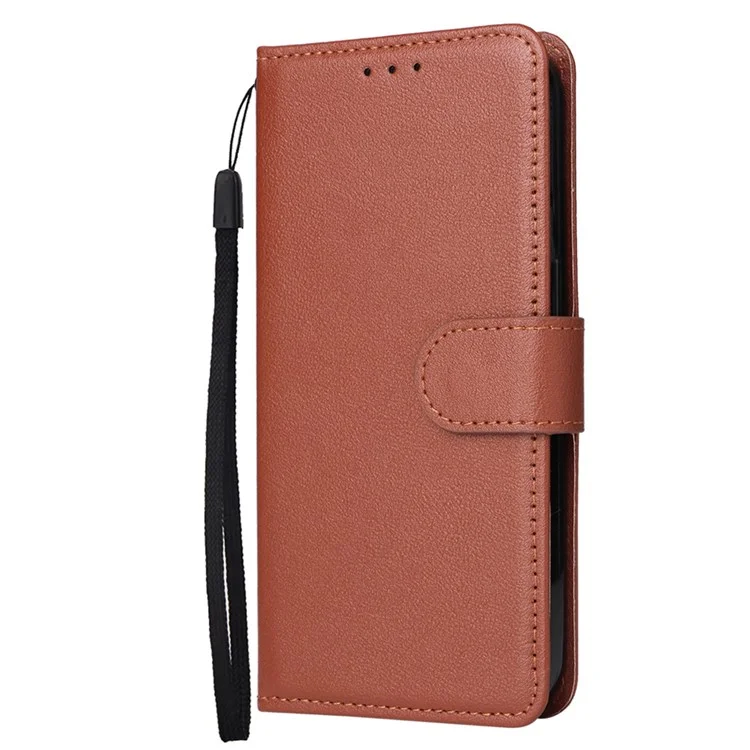 Per Iphone 14 Max da 6,7 ​​pollici di Copertura Anti-drop, Folio Flip pu Pulfrulico in Pelle Cellulare Custodia Con Cordino - Marrone