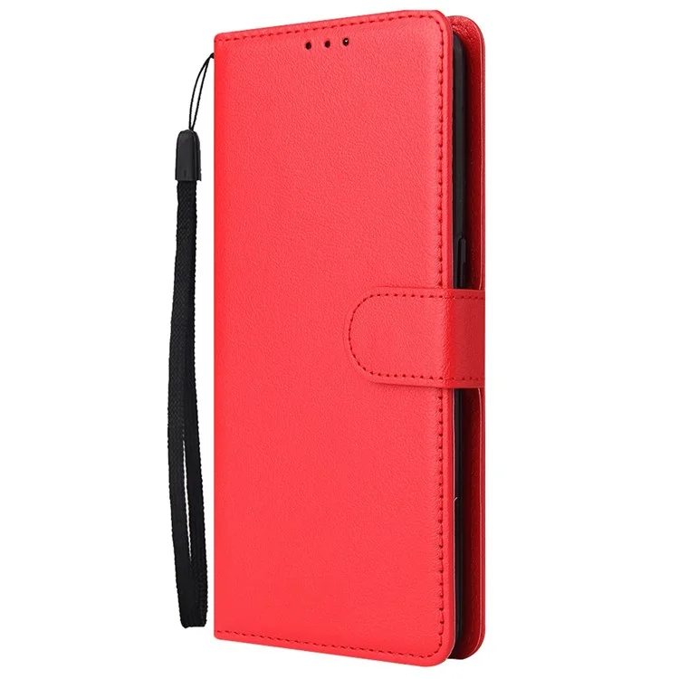 Per Samsung Galaxy A23 5G (Versione Globale) / Custodia Protettiva 4G Well, Custodia a Portafoglio Folio Flip in Pelle PU con Cordino - Rosso