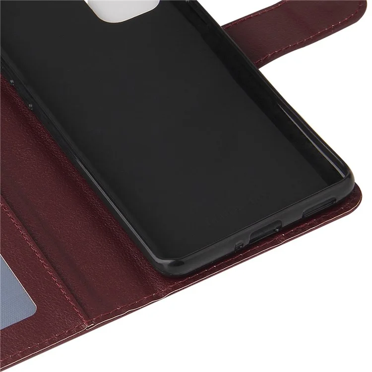 For Samsung Galaxy A53 5G Shockproof PU Leather Foldable Stand Case Folio Flip Phone Wallet Cover - Wine Red