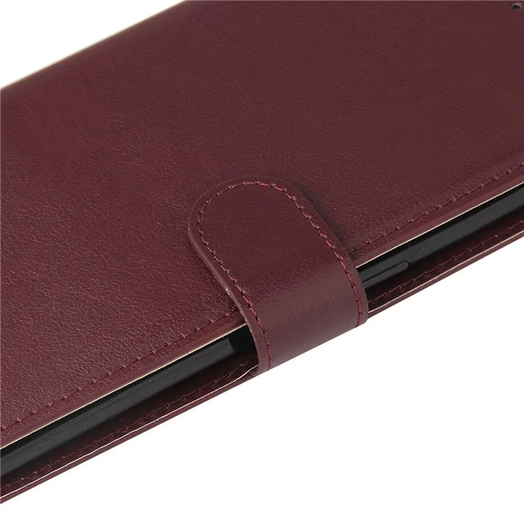 For Samsung Galaxy A53 5G Shockproof PU Leather Foldable Stand Case Folio Flip Phone Wallet Cover - Wine Red