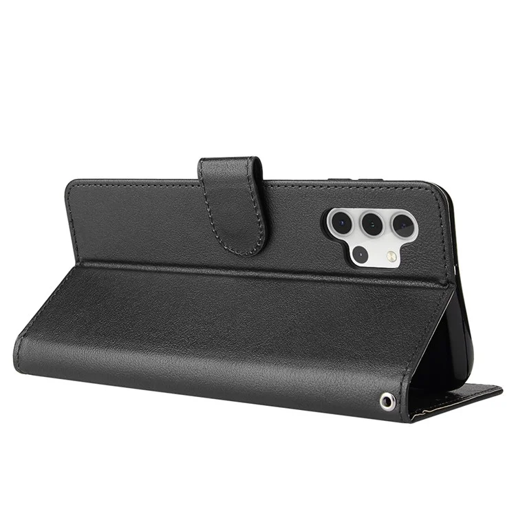 Для Samsung Galaxy A32 5G / M32 5G PU Leather Anti-scratch Protective Phone Cover Stand Wallet Flip Case - Черный