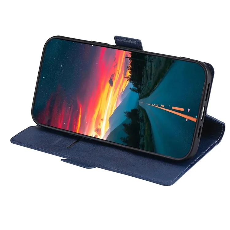 Für Oppo A57 4G PU Leder Stand Hülle Seitenmagnetverschluss Schutzphase Mit Kartenhalter - Weiß