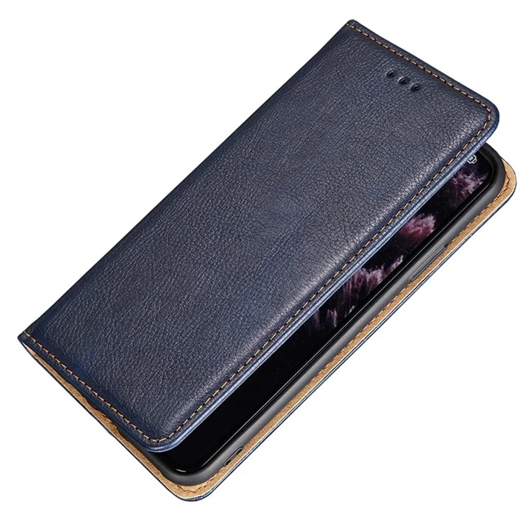 Caixa de Telefone de Couro de Fechamento Automático Magnético Para Oppo A57 4G, Carteira de Suporte Dobrável, Casca Protetora Geral - Castanho