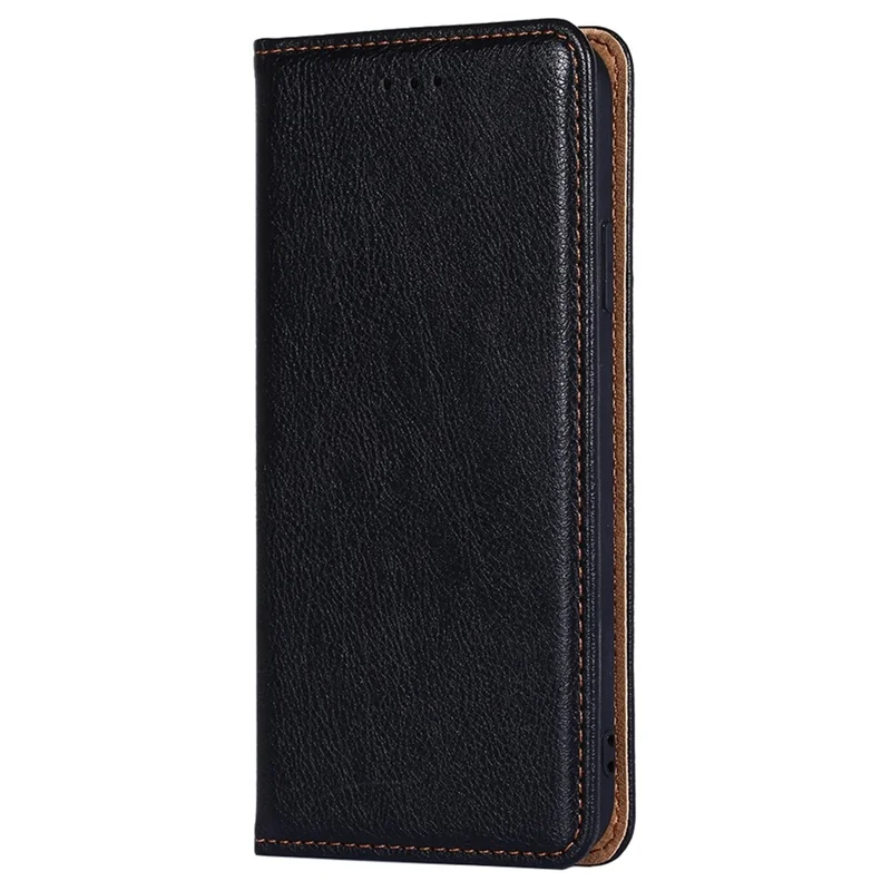 Magnetic Auto Closure Leather Phone Case for Oppo A57 4G / A57s 4G, Foldable Stand Wallet All-round Protective Shell - Black