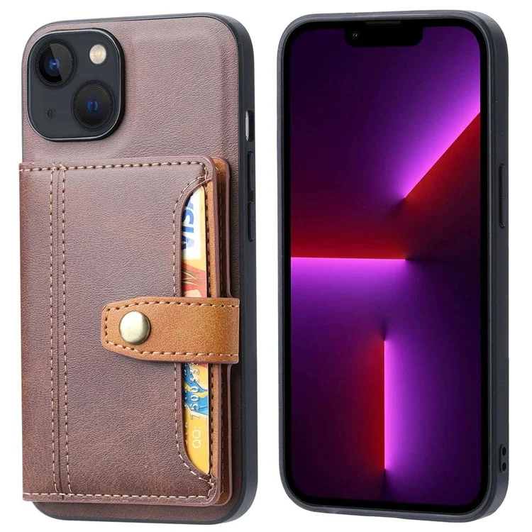 Для Iphone 14 Max 6,7 -дюймовый Слоты Карты. - Коричневый