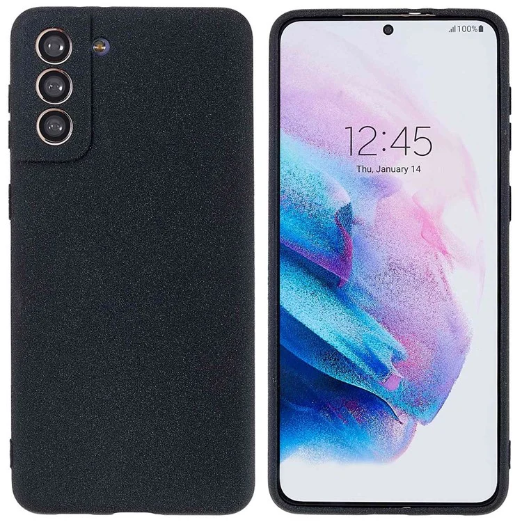 Для Samsung Galaxy S21+ 5G Двухсторонняя Матовая TPU Case Case Ultra Slim Slim Slim Slim - Черный