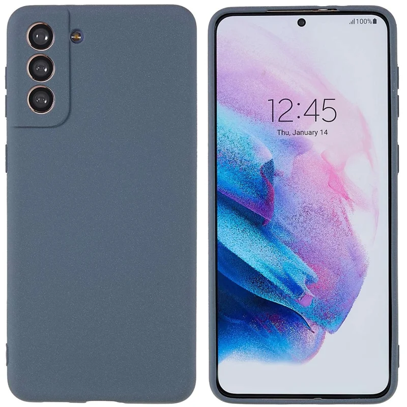For Samsung Galaxy S21+ 5G Anti-fall Double-Sided Matte TPU Case Ultra Slim Mobile Phone Protective Back Cover - Grey
