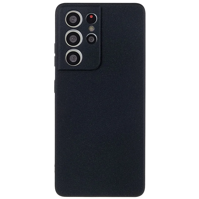 Para Samsung Galaxy S21 Ultra 5G Funda de TPU mate con doble cara Antidesgaste Cubierta trasera del teléfono móvil - Negro