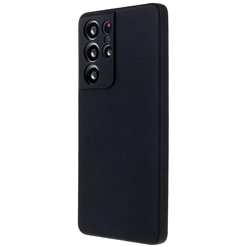 Para Samsung Galaxy S21 Ultra 5G Funda de TPU mate con doble cara Antidesgaste Cubierta trasera del teléfono móvil - Negro
