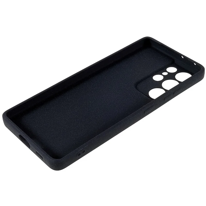 Para Samsung Galaxy S21 Ultra 5G Funda de TPU mate con doble cara Antidesgaste Cubierta trasera del teléfono móvil - Negro