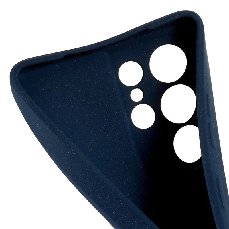 For Samsung Galaxy S21 Ultra 5G Anti-fall Double-Sided Matte TPU Case Scratch-resistant Mobile Phone Back Cover - Dark Blue
