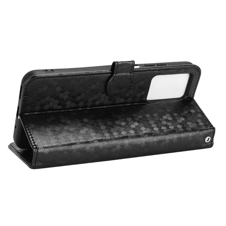 For Xiaomi Redmi Note 11E 5G / Redmi 10 5G / Redmi 10 Prime+ 5G Imprinted Dot Pattern PU Leather Phone Case Wallet Stand Flip Cover - Black