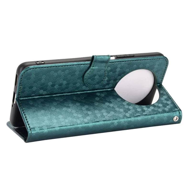 For Honor 9X / X30 5G / Magic4 Lite 5G Imprinted Dot Pattern PU Leather Phone Case Wallet Stand Flip Phone Cover - Green