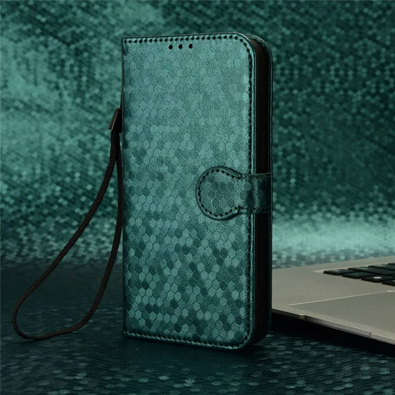 For Honor 9X / X30 5G / Magic4 Lite 5G Imprinted Dot Pattern PU Leather Phone Case Wallet Stand Flip Phone Cover - Green