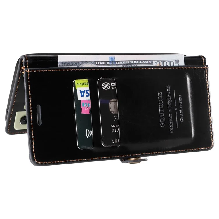 Gq. Shell de Téléphone Mobile Utrobe 010 Series Pour Samsung Galaxy S21 fe 5G, RFID Blocking PU Leather + Tpu Téléphone Couvercle du Support Portefeuille - le Noir