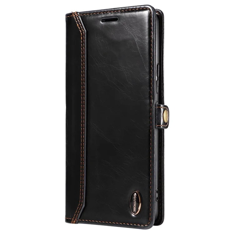 Gq. Shell de Téléphone Mobile Utrobe 010 Series Pour Samsung Galaxy S21 fe 5G, RFID Blocking PU Leather + Tpu Téléphone Couvercle du Support Portefeuille - le Noir