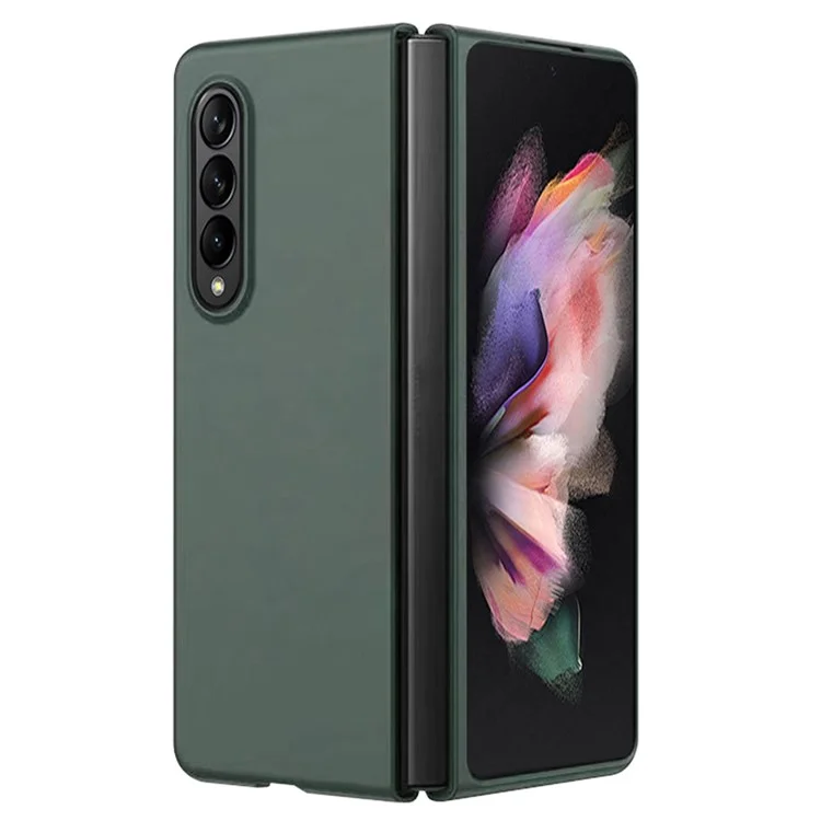 For Samsung Galaxy Z Fold4 5G Rubberized Hard PC Case Drop Resistant Non-Slip Protective Cover - Green