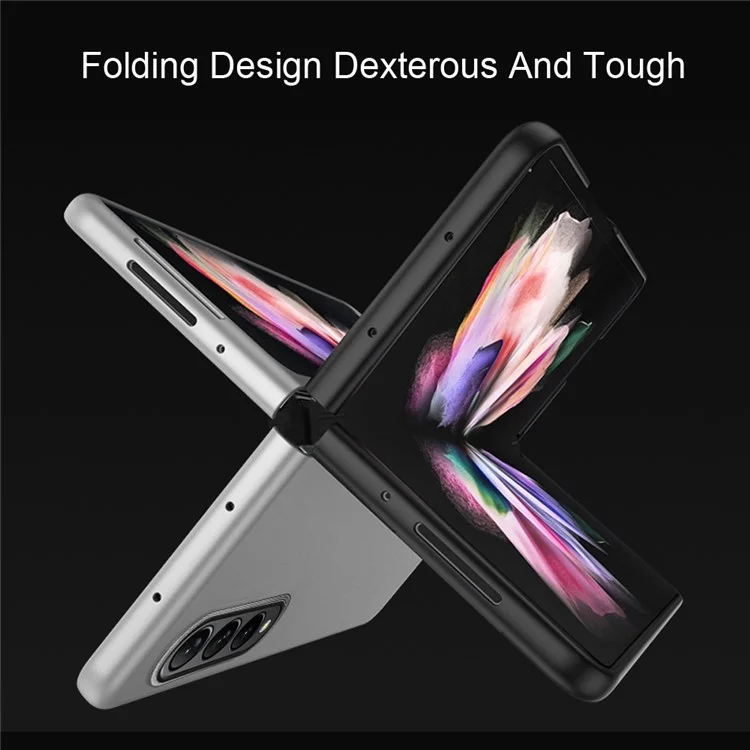 For Samsung Galaxy Z Fold4 5G Rubberized Hard PC Case Drop Resistant Non-Slip Protective Cover - Green