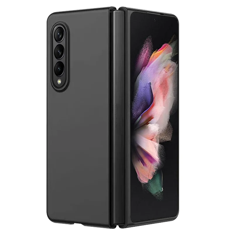 Per Samsung Galaxy Z Fold4 5G Rubberized Hard PC Case Drop Resistant Non-Slip Protective Cover - Nero
