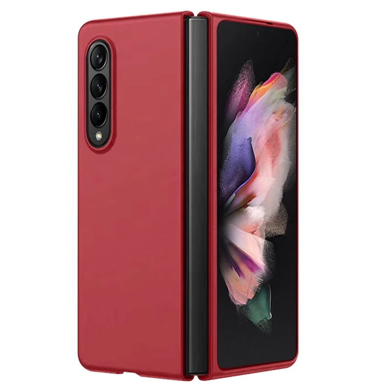 For Samsung Galaxy Z Fold4 5G Rubberized Hard PC Case Drop Resistant Non-Slip Protective Cover - Red