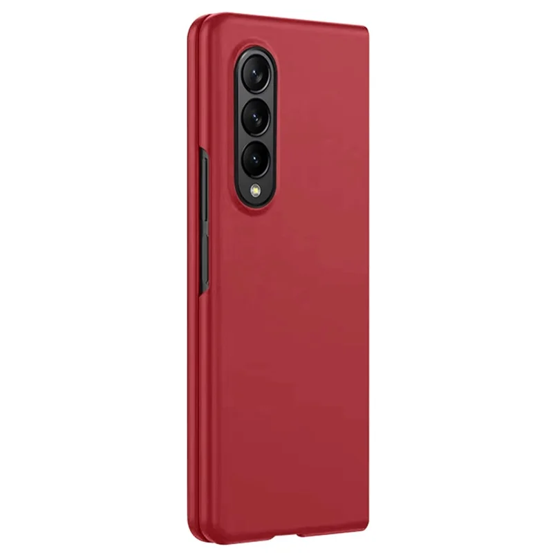 For Samsung Galaxy Z Fold4 5G Rubberized Hard PC Case Drop Resistant Non-Slip Protective Cover - Red