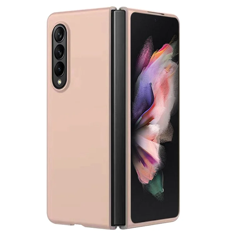 Per Samsung Galaxy Z Fold4 5G Custodia rigida in PC con finitura gommata Resistente agli urti Protezione antiscivolo - Oro