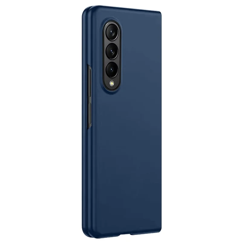 Для Samsung Galaxy Z Fold4 5G Прорезиненный жесткий ПК-чехол Ударостойкий негрязнящий защитный чехол - Синий